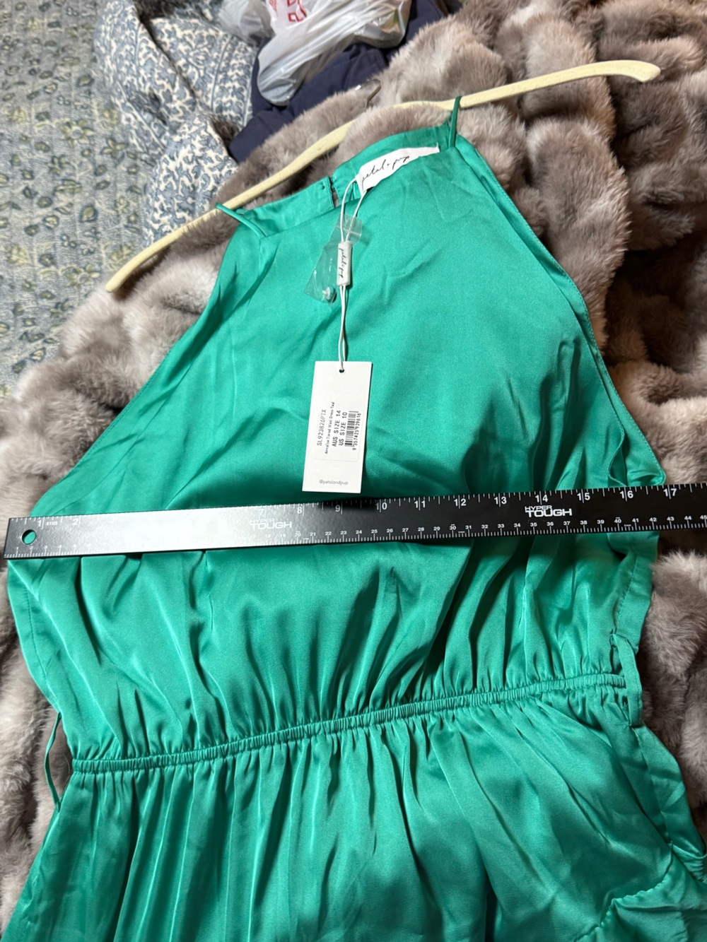 Petal & Pup Teal Tiered Halter Maxi Dress - Picture 8 of 9